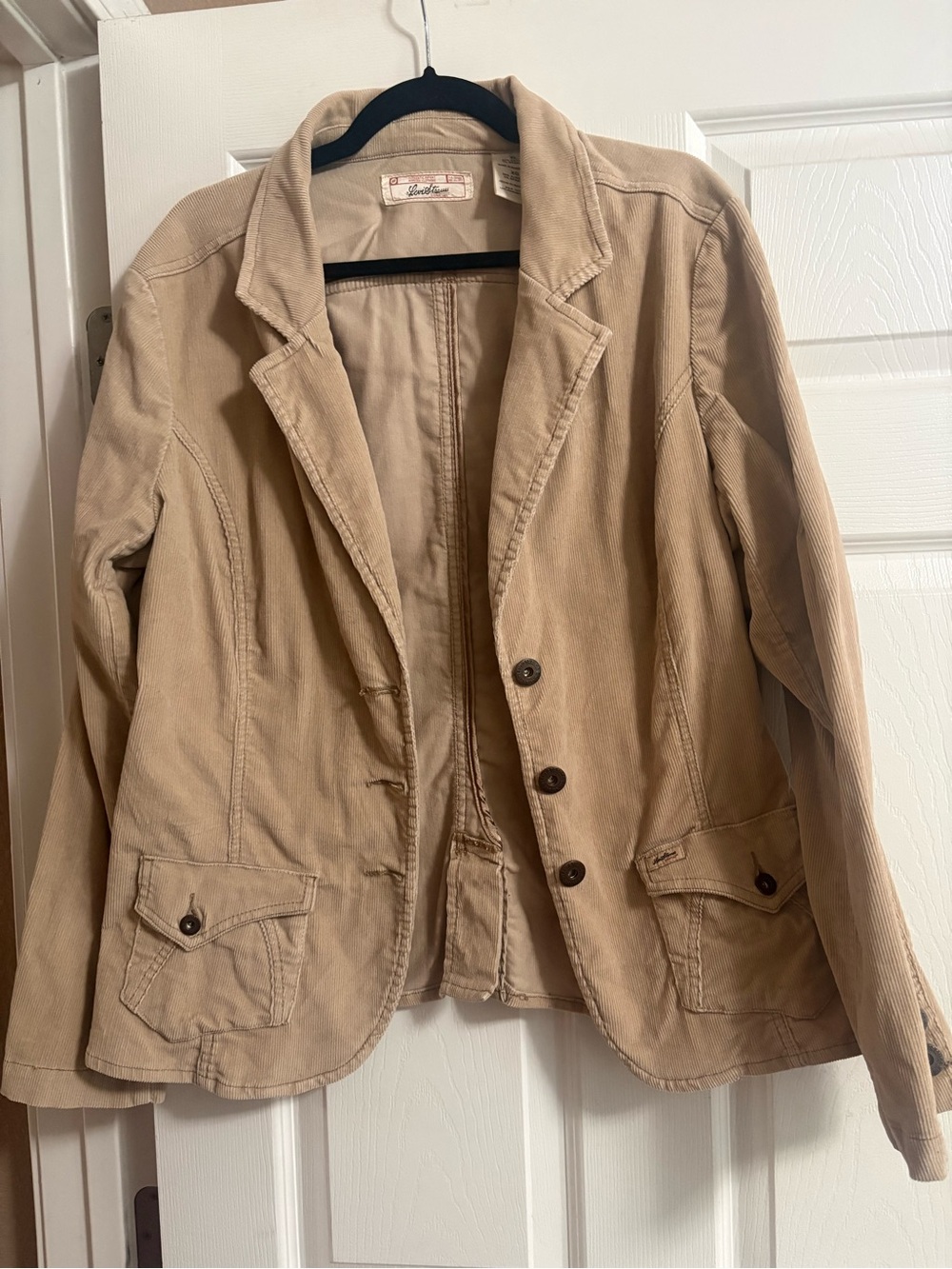 Levi Strauss corduroy button up collared jacket Y2K vintage cottagecore fall XL